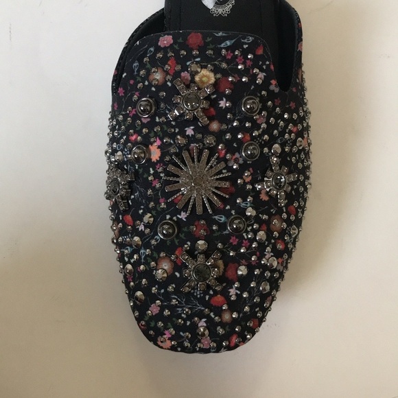 ATALlNA Low Heel slip on mules  multicolored with embellishments 6.5 - Picture 3 of 3